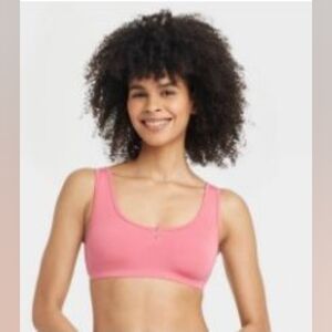 4/$20 Womens Auden brand Modal Blend Scoop Bralette in Coral  Size XS